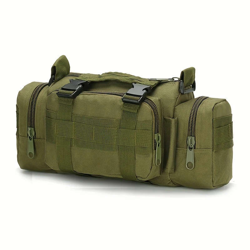 1pc Nylon Crossbody Bag for Outdoor Activities Fishing Hiking Camping Shoulder Pouch with Adjustable