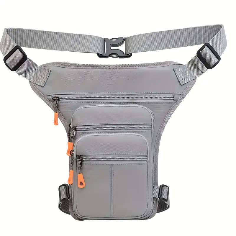 1pc Men's Outdoor Adjustable Sports Waterproof Waist Bag Casual Trend Multi-functional Multi-Pocket