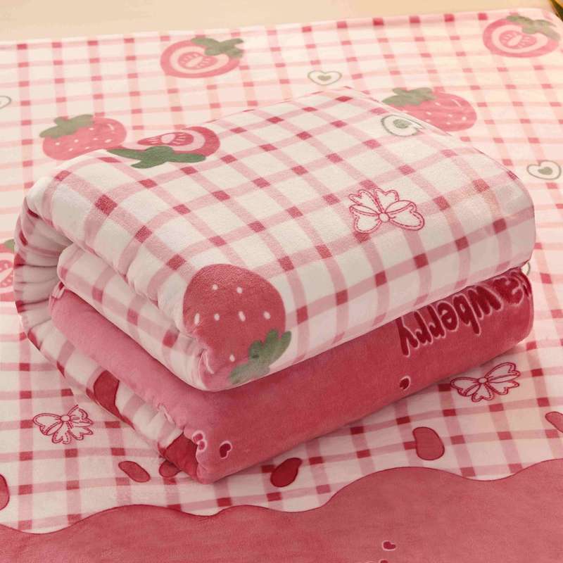 1ps Blanket Color Strawberry Pink size 200cmx230cm