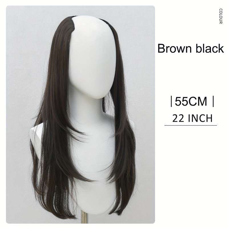 1Pc Light Brown 55.88cm Fashion Design Wig