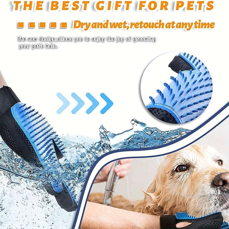 1pc Blue Right HandedPet Comb