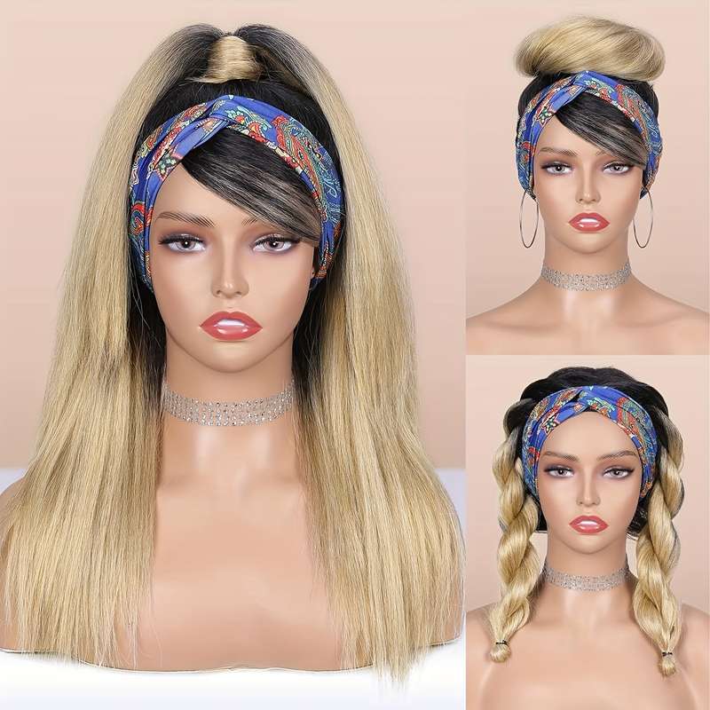 1Pc Light Yellow 45.72cm Fashion Design Wig