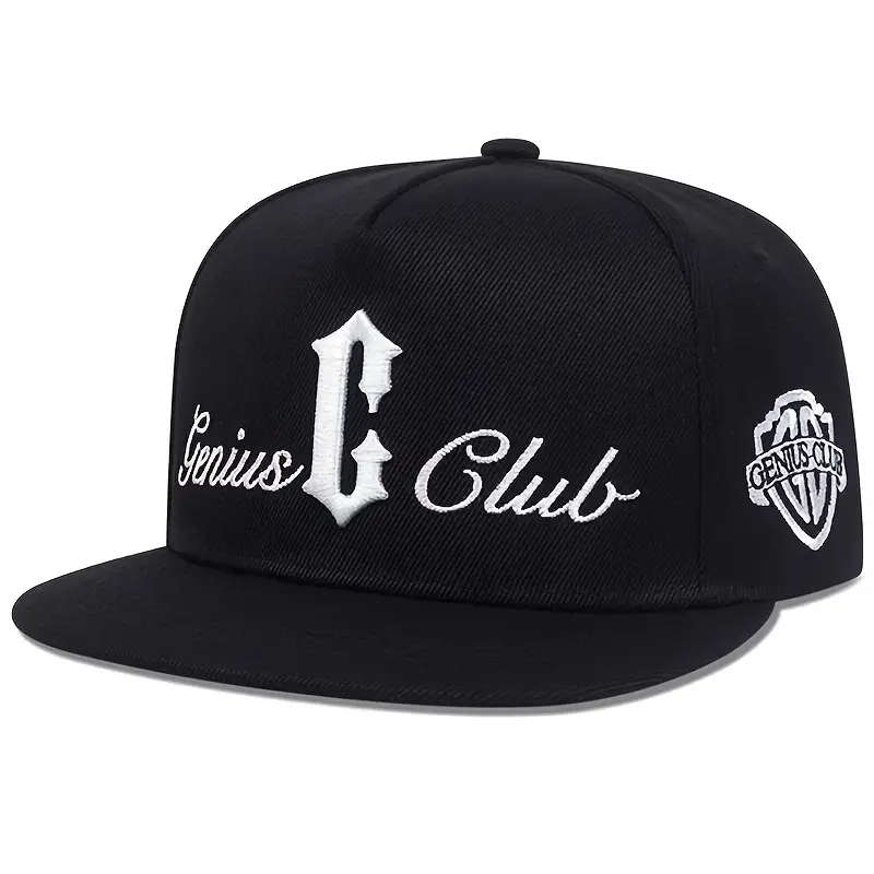 1pc Men's C Letter Side GENIUS CLUB Rotating Hat Outdoor Adjustable Sun Protection Casual Hat Spring