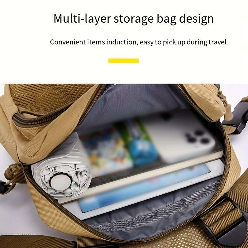 1pc Body-hugging Backpack Outdoor Multifunctional Camouflage Chest Bag Training Running Equipment