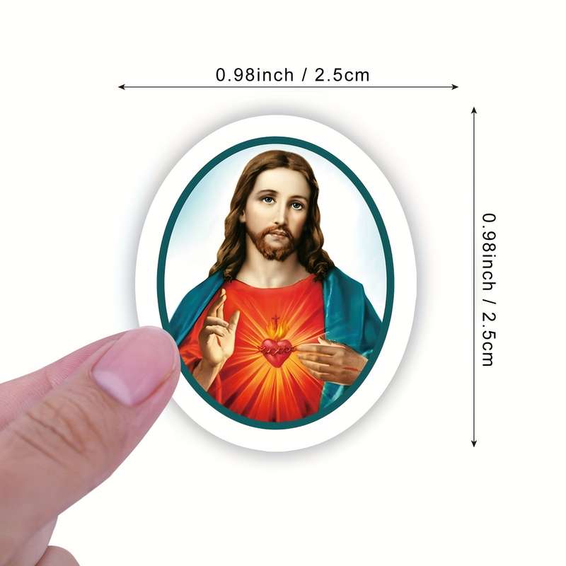 500pcs Jesus Stickers Roll Jesus Christian Themed Stickers