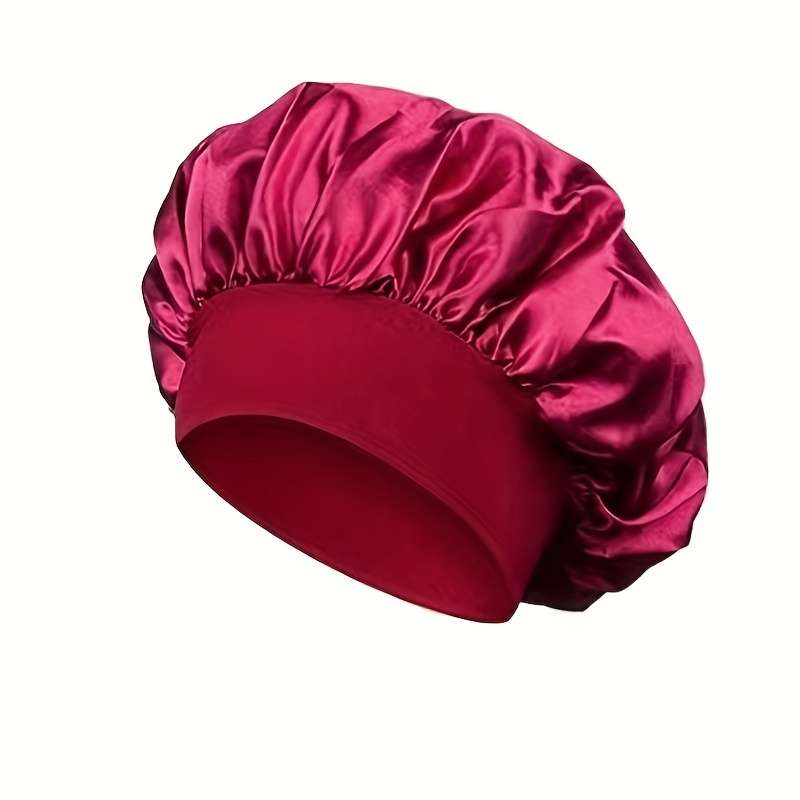1pc Wide Brim High Elastic Hat Polyester Fiber Woven Lightweight Stretch with Toggle Closure