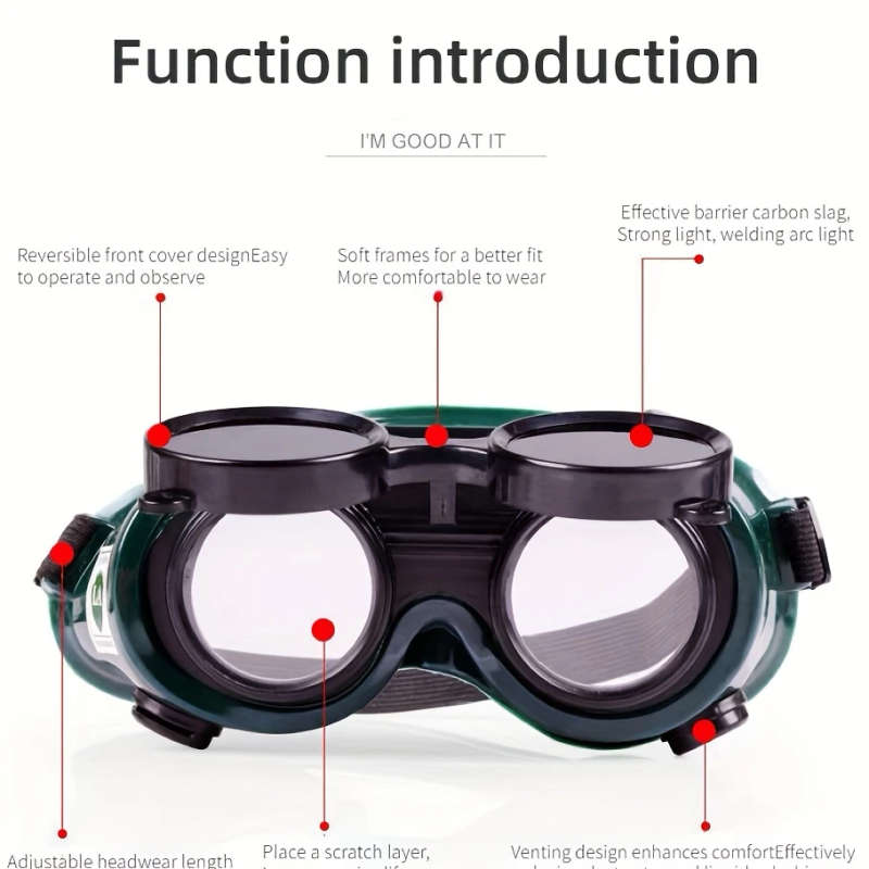 1pc Electric Welding Goggle Electric Welding Protective Goggles Welder's Strong Light Protective