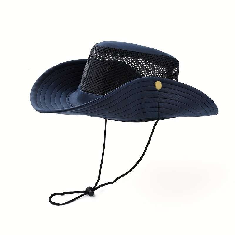 1pc Fisherman's Hat Outdoor Hiking Big Eaves Breathable Mesh Hat Sun Visor Hats For Men And Women.