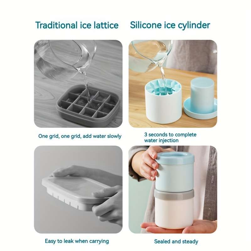 1pc Make Perfectly-Shaped Ice Cubes With This Easy-Release Silicone Ice Cube Mold Holds Up T