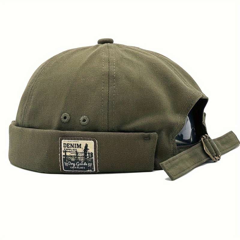 1pc Adjustable Breathable Docker Cap Xlamulu Vintage Docker Cap Adjustable Breathable Beanie w