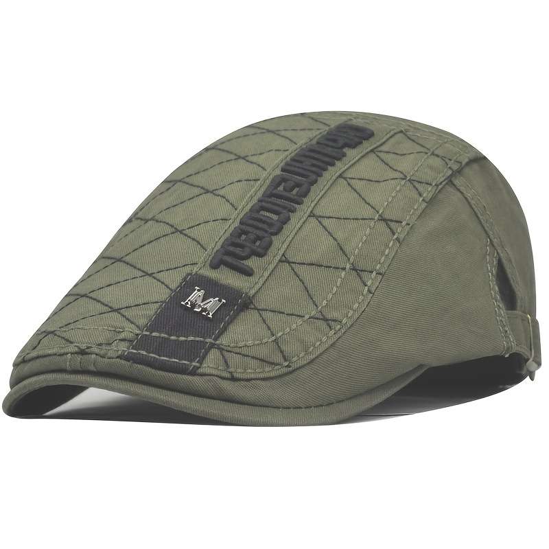 1pc Hat Men's Korean Version Versatile Three-dimensional Patch Embroidered Iron Label M Letter Tren