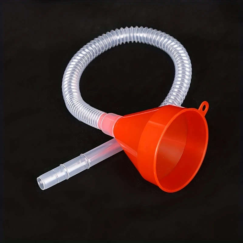 1pc With Hose Funnel Convenient Addition Of Liquid From Any Angle Suitable For Cars Motorcycles For