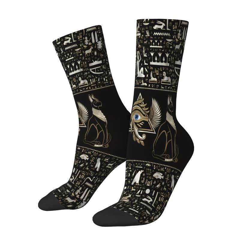 1 Pair One Size Black Eye Of Horus Socks