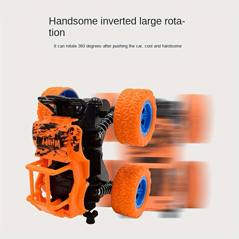 1pc Four-Wheel Drive Two-Way Inertial Off-Road Stunt Car Can Rotate with 360° Stunt As Halloween