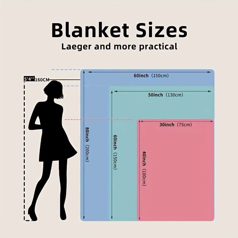 1ps Blanket Size 60Inx80In 150Cmx200Cm Ad'dFree Storage Bag