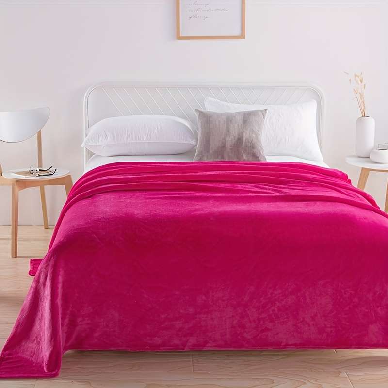 1ps Blanket Color Rose Red size 120cmx200cm 47inx78in