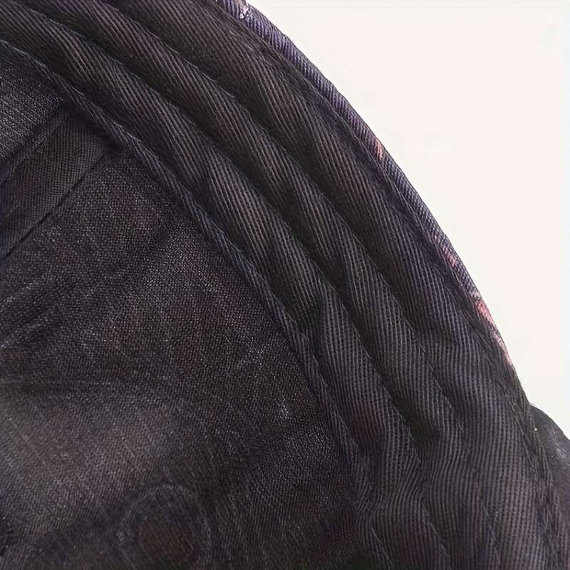 1pc Lightweight Acrylic Snapback Cap for Men Women Vintage Hip Hop Style Purple Geometric