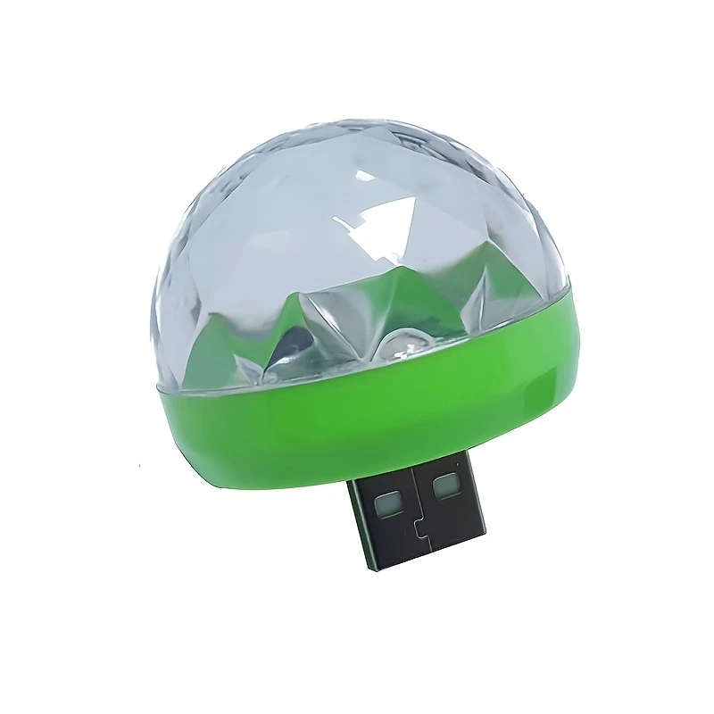 1pc USB Mini Disco Light Party Lights Ball Sound Activated DJ Disco Ball Stage Lights-Multi Colors L