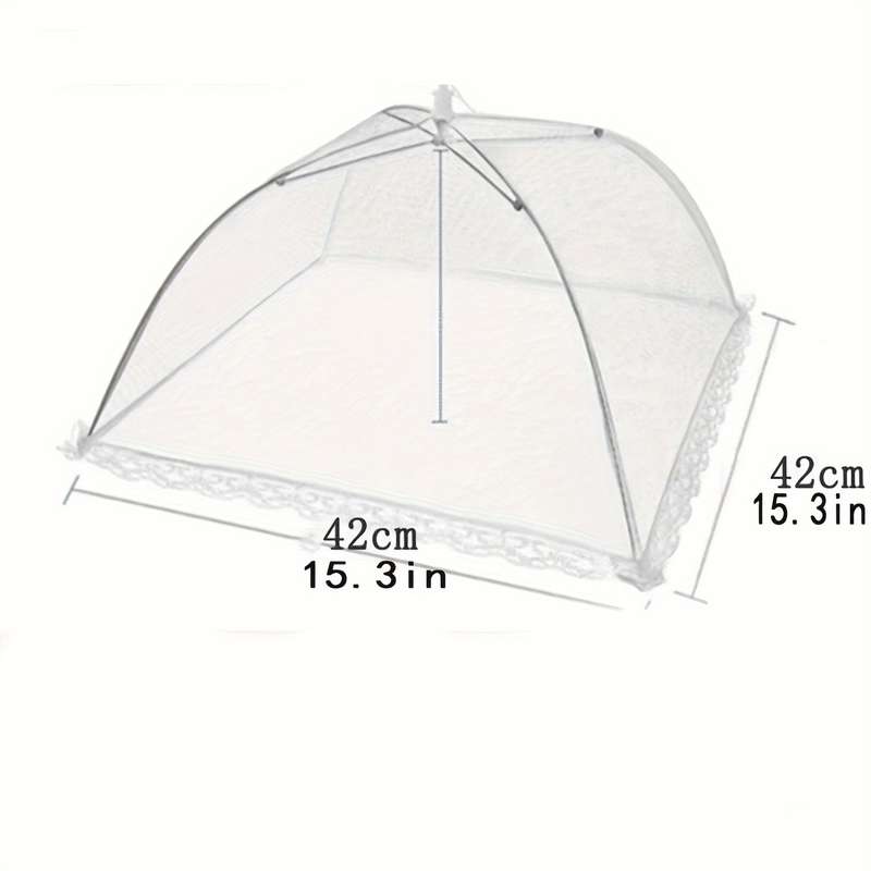1pc of white rice cover foldable dining table food fly proof rice cover household dust cover