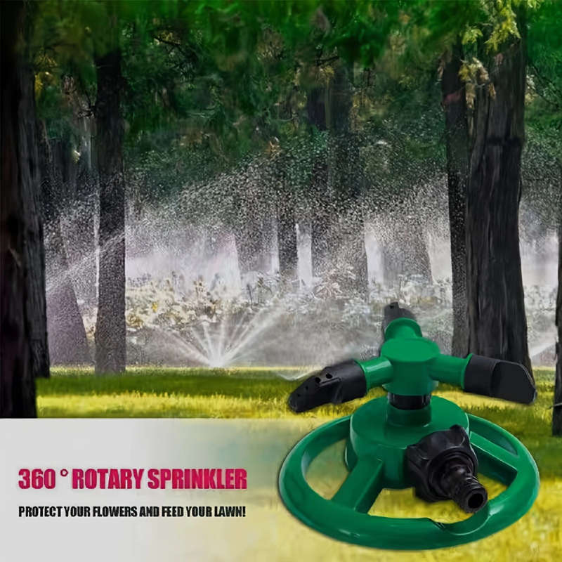 1pc Plastic Sprinkler Lawn Rotating Irrigation Sprinkler Garden Sprinklers For Yard 360 Degree Rotat