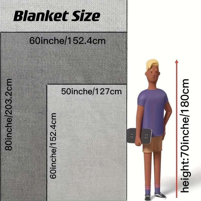 1ps Blanket Color Green size 152.4x203.2cm