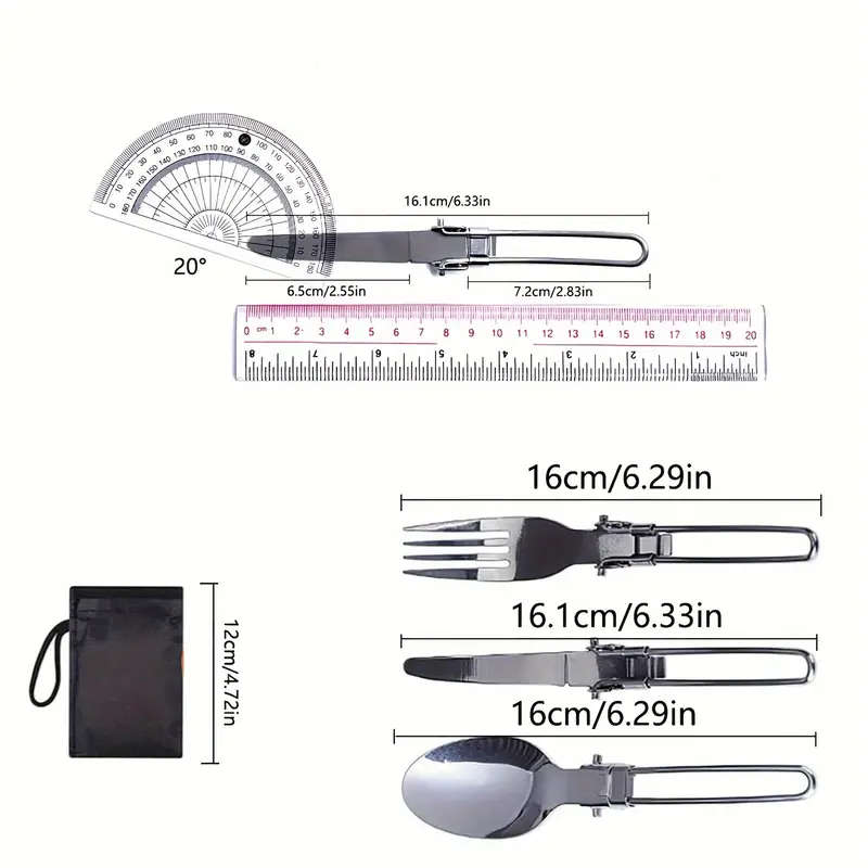 Camping Cookware Mess Kit 1-2 Person Portable Pan Set Fork Spoon Kit For Backpacking Hiking Picnic