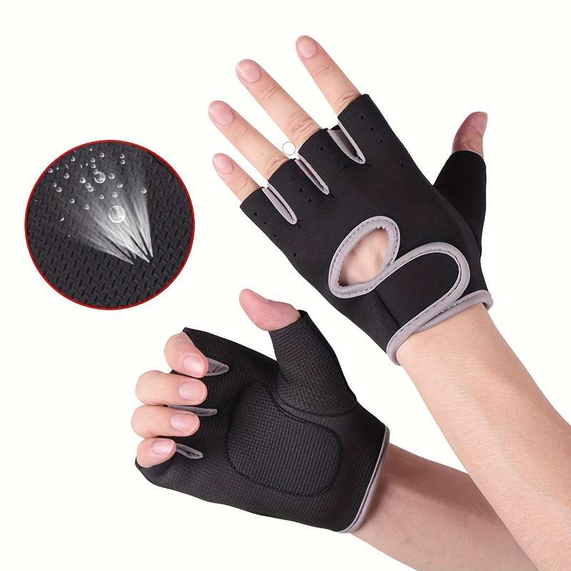 1 Pair Gray Size L Outdoor Sports Gloves