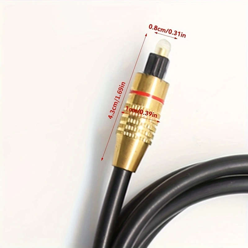 1pc 150CM OD6.0 Spdif Digital Optical Fiber Audio Cable Square Mouth Coaxial TV Amplifier Audio