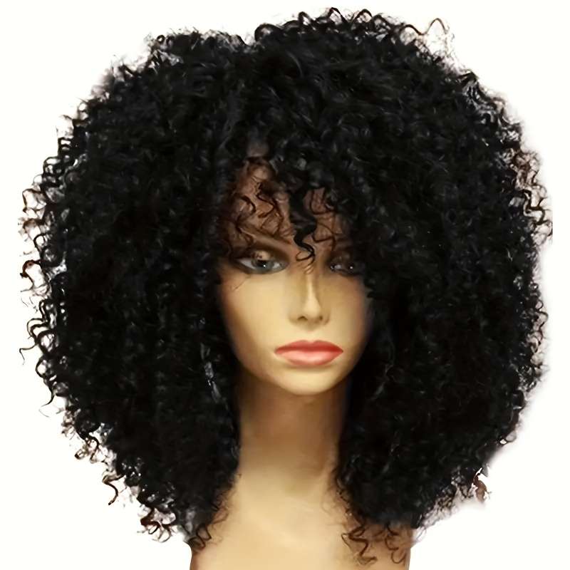 1Pc Black 40.64cm Fashion Design Wig
