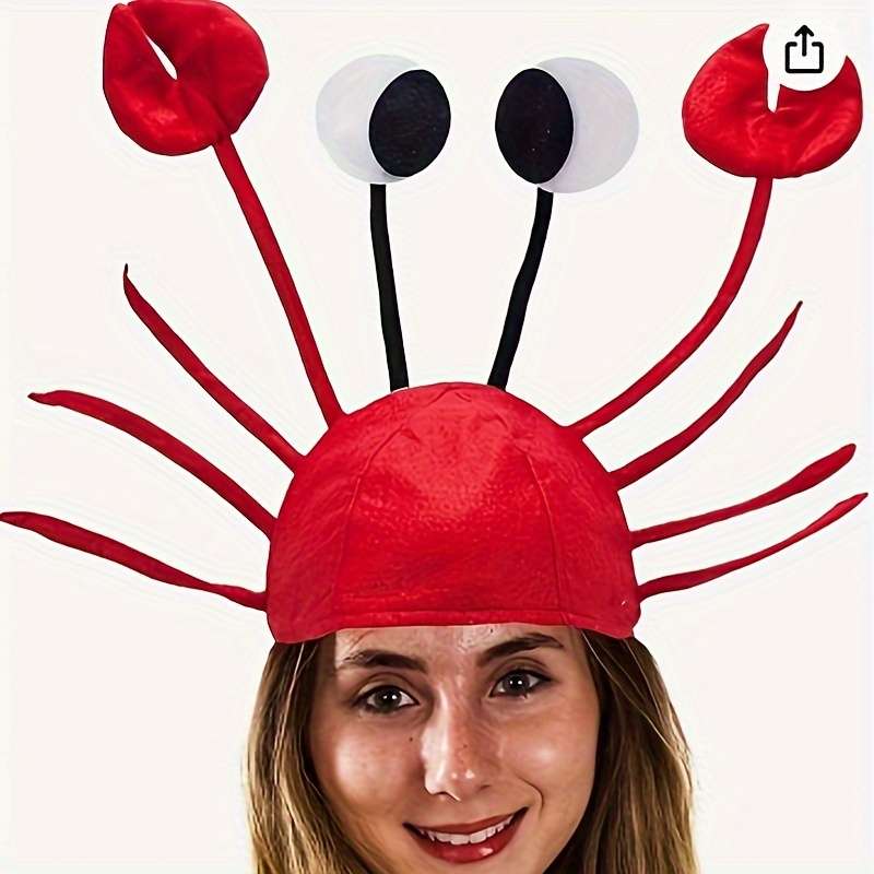 1pc Cute Funny Crab Hat For Unisex Gift