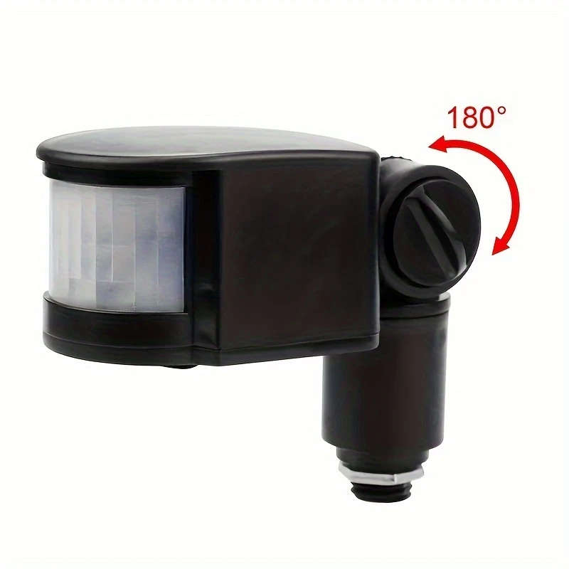 1pc LED Light Motion Sensor Automatic Infrared PIR Infrared Detector 180 Degree Rotating Outdoor Tim