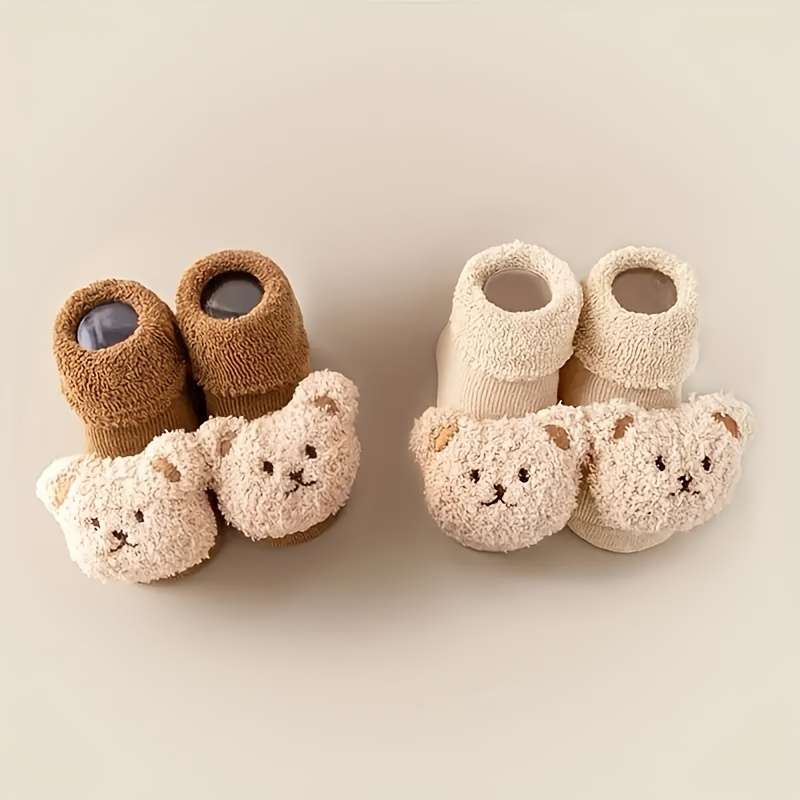 1Pairs Sock Beige Rabbit Size S 0 1Years