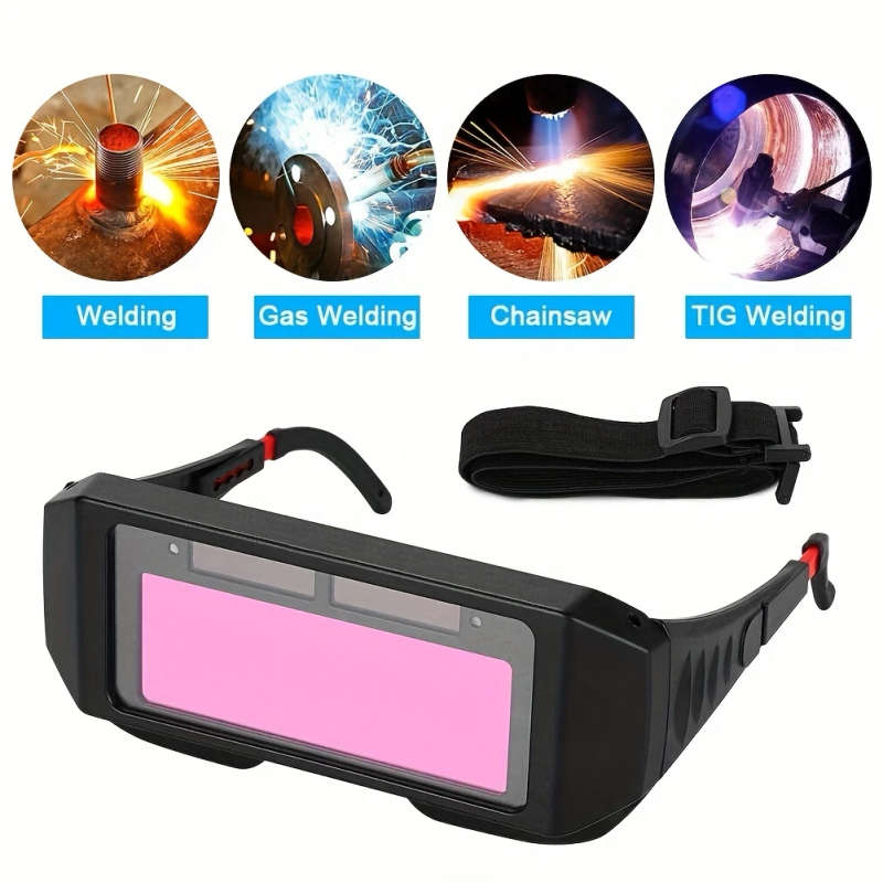 1pc Solar Powered Auto Darkening Welding Goggles Optical Clarity Welding Glasses Protective Automati