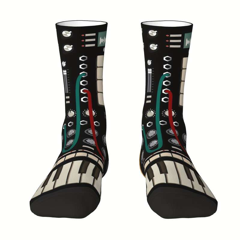 1 Pair Piano Abstract Keys  Socks