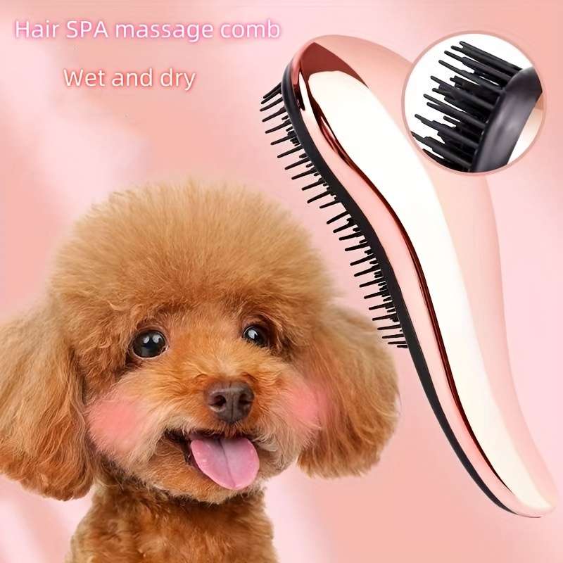 1pc Rose Golden Add Blue Pet Comb