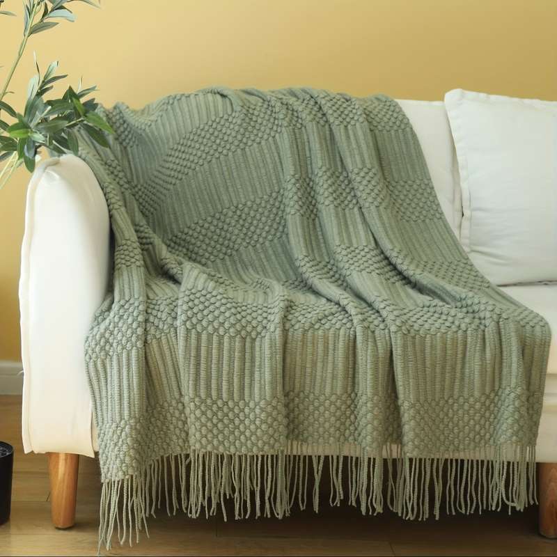 1ps Blanket Color Dark Green size 70x100cm