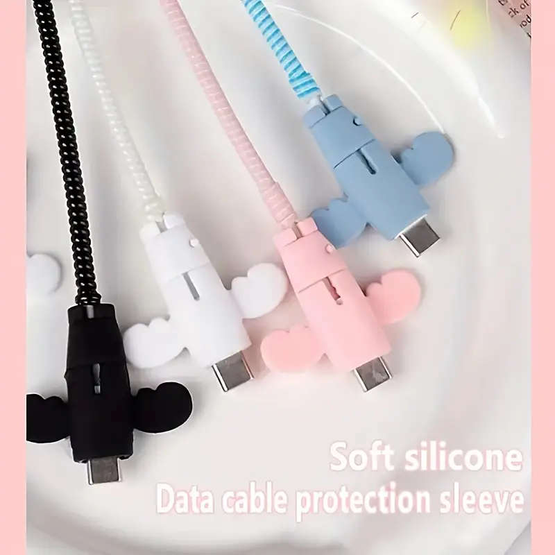 1.4 Meters Data Cable Protection Rope Mobile Phone - 3Pcs