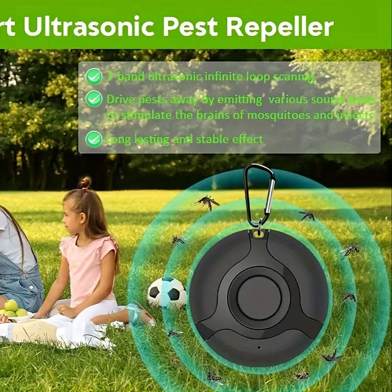1pc Pest Repellent Portable Intelligent Ultrasonic Insect Repellent Outdoor Mosquito Repeller Can be