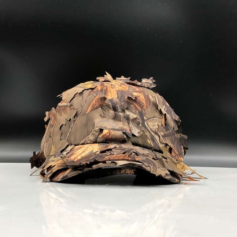 1pc 3D Leaf Camouflage Baseball Cap Tactical Hunting Hat Adjustable Size 54-60cm 21.26-23.62in O