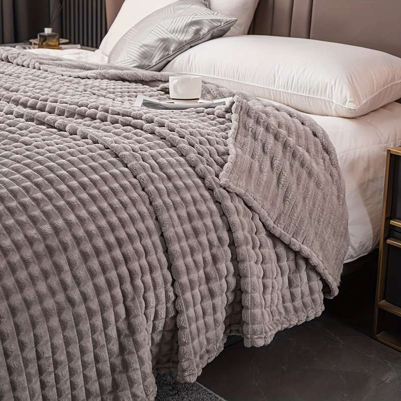 1ps Blanket Color Dark Gray size King 200x230