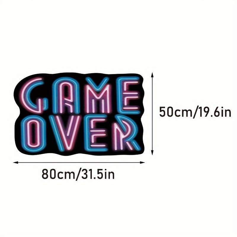 1Pc 50x80cm 19.6x31.5inch Game Over Floor Mat