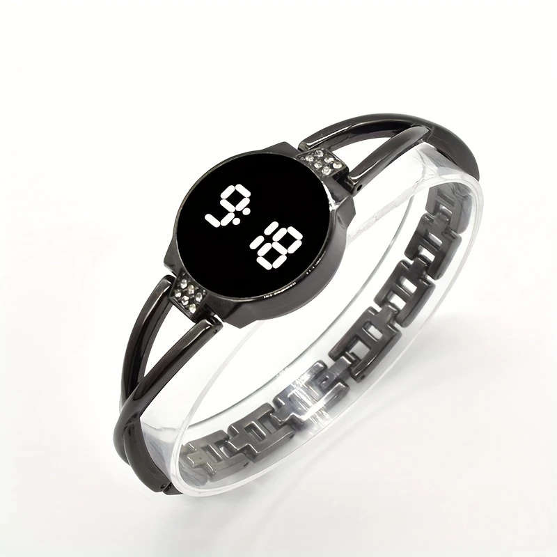 1pc LED Fashion Ladies Watch Touch Screen Ladies Era Steel Strap Electronic Student Ladies Bracelet