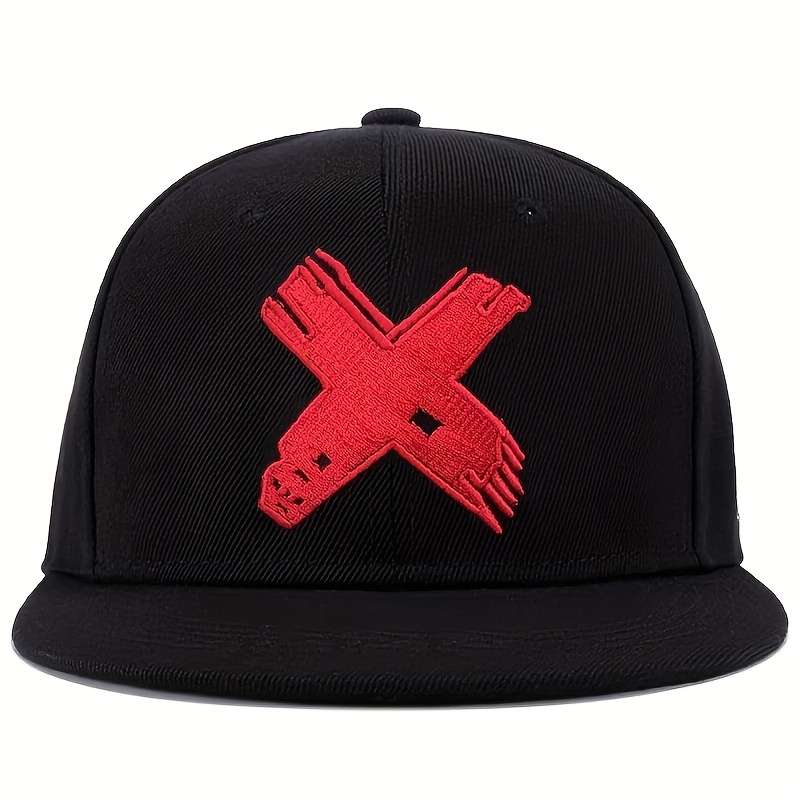 1pc X Label Embroidery Baseball Cap Solid Color Adjustable Snapback Hats Hip Hop Unisex Casual Dad
