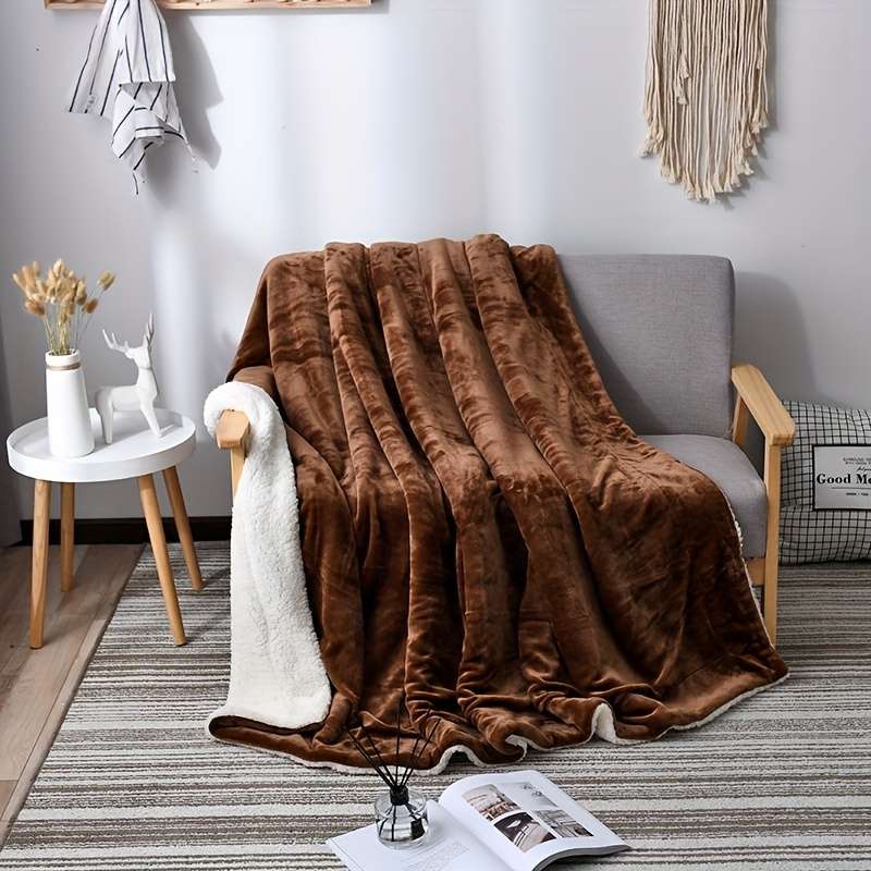 1ps Blanket Color Coffee Color size 200x230cm
