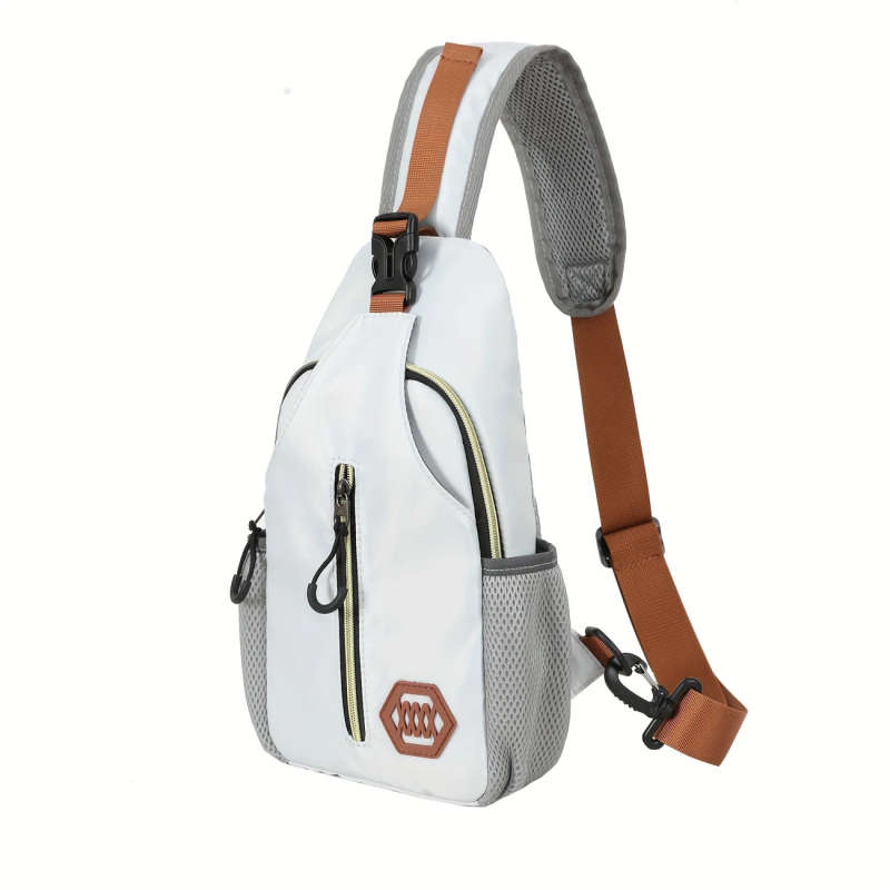 1pc Men'S Adjustable Crossbody Chest Bag Durable Sling Shoulder Bag with Multiple Compartments Ideal