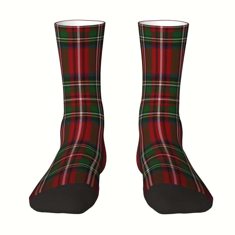 1 Pair One Size Royal Stewart Tartan Clan Socks