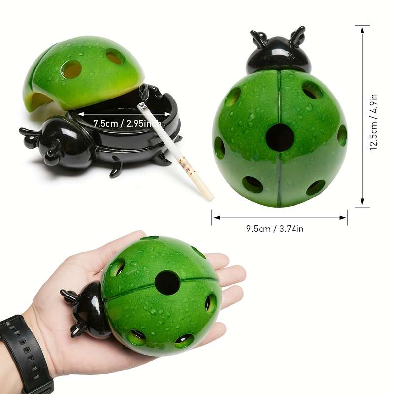 1pc Ashtray Creative Ashtray Ladybug Ashtray Decorative Ashtray Decoration For Outdoor Law