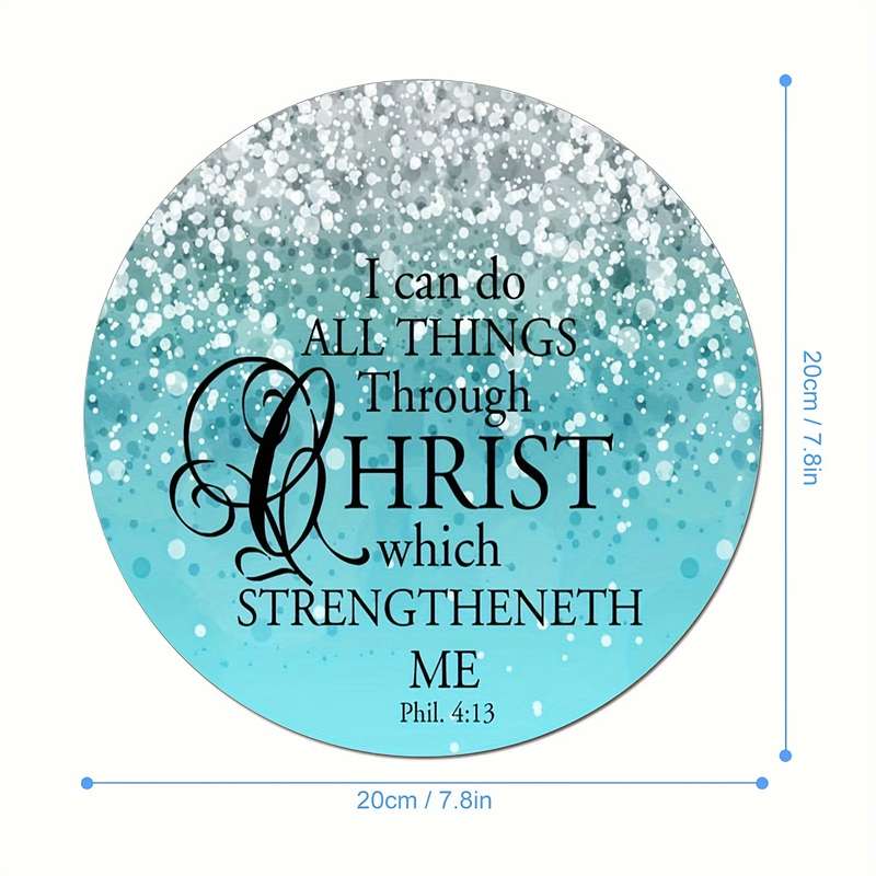 1pc English Quotes Gaming Mouse Pad Stylish Design Round Mousepad Non-slip Rubber M