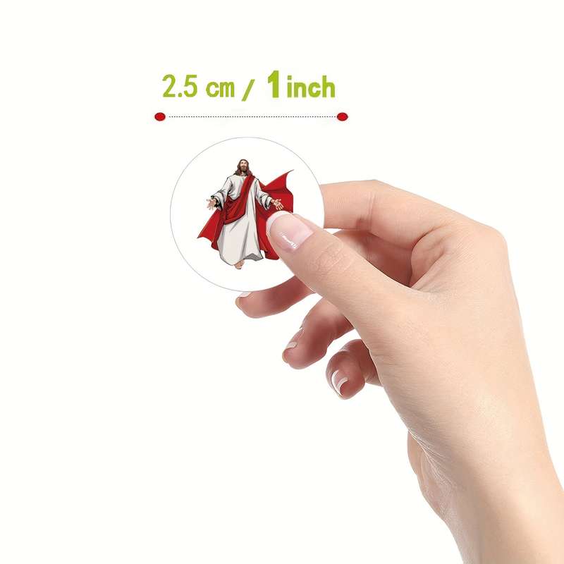 500pcs  roll Jesus Christian Themed Stickers