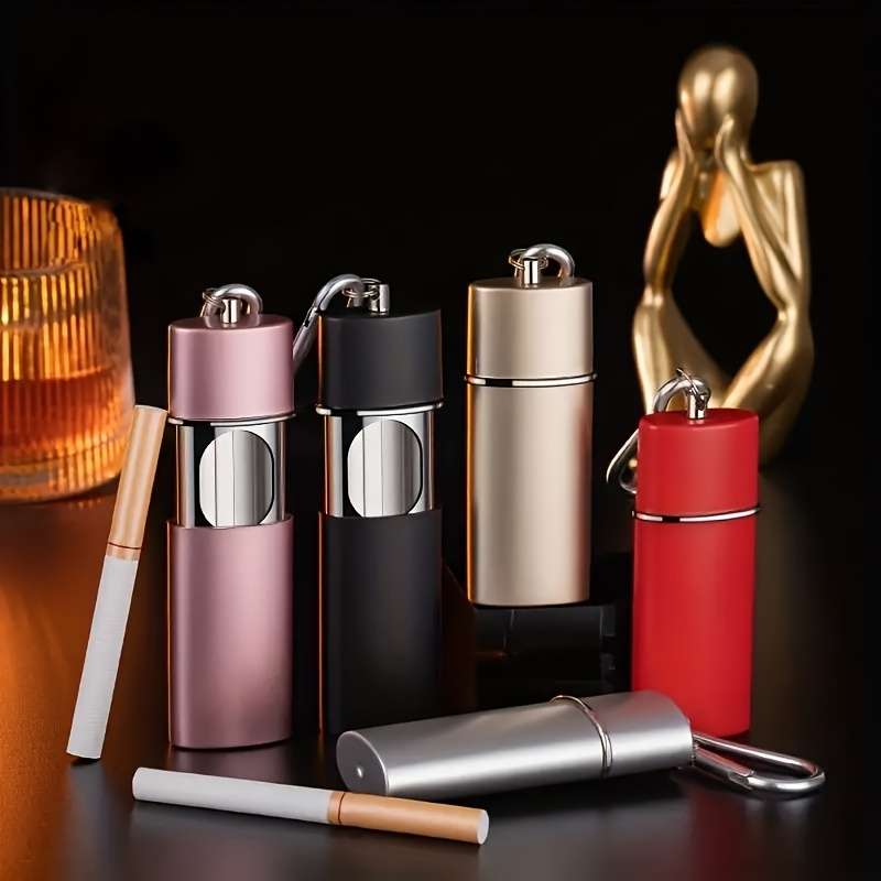 1pc Portable Men's And Women's Ashtray Pendant Key Chain Pocket Ashtray Outdoor Travel Portable Ash
